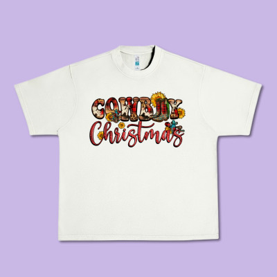 Cowboy Christmas Urban Heavy Tee Designed By Fadigitalartstudio