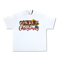 White cowboy christmas Urban Heavy Tee - FaDigitalArtStudio