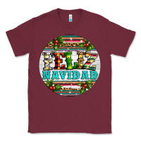 Burgundy Christmas feliz navidad Classic Tee - Artiststas
