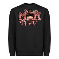 Black mom of both messy bun Heavyweight Sweatshirt - Zillion Design Studio