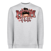 Mom Of Both Messy Bun Heavyweight Sweatshirt | Teevron