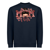 Navy mom of both messy bun Heavyweight Sweatshirt - Zillion Design Studio