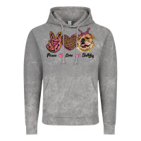 Cloud Rock peace love bulldog Vintage Hoodie - RanaPortraitStore