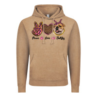 Vintage Coffee peace love bulldog Vintage Hoodie - RanaPortraitStore