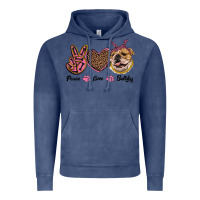 Vintage Denim peace love bulldog Vintage Hoodie - RanaPortraitStore