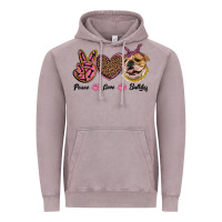 Vintage Zinc peace love bulldog Vintage Hoodie - RanaPortraitStore