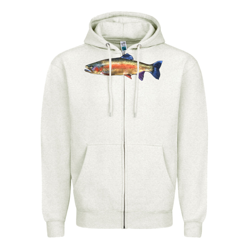 Rainbow Trout Zipper Hoodie by LillyAllenDesigns | Teevron