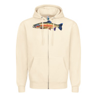 Sandshell Rainbow Trout Zipper Hoodie - LillyAllenDesigns