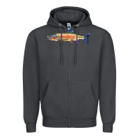 Smoke Rainbow Trout Zipper Hoodie - LillyAllenDesigns