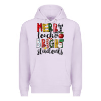 Lilac Merry Teacher Bright Students Christmas Premium Hoodie - LillyAllenDesigns