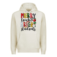 Oatmeal Heather Merry Teacher Bright Students Christmas Premium Hoodie - LillyAllenDesigns