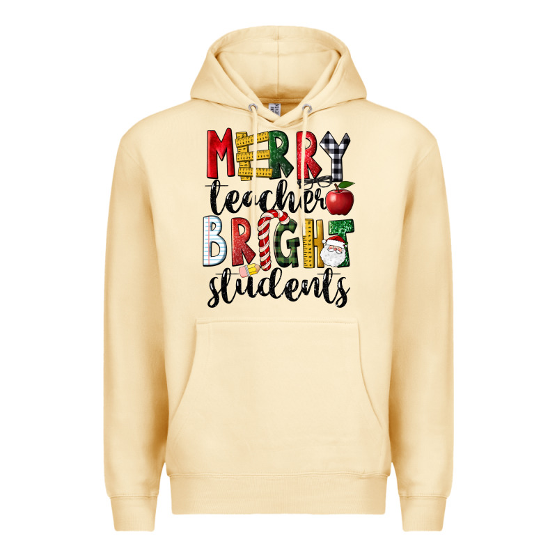 Merry Teacher Bright Students Christmas Premium Hoodie by LillyAllenDesigns | Teevron
