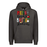 Smoke Merry Teacher Bright Students Christmas Premium Hoodie - LillyAllenDesigns