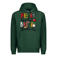 Sports Green Merry Teacher Bright Students Christmas Premium Hoodie - LillyAllenDesigns