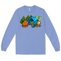 Colony Blue camp in the woods Long Sleeve Tee - AdoDesignShop