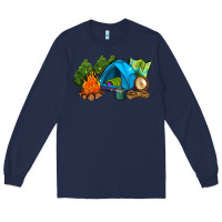 Navy camp in the woods Long Sleeve Tee - AdoDesignShop