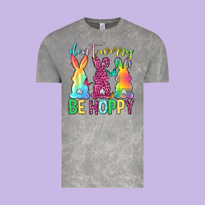 Don't Worry Be Hoppy Easter Day Vintage Tee Designed By Neo Western