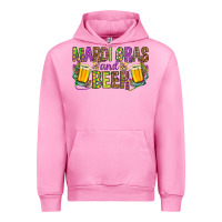 Fuchsia Pink Mardi Gras and beer Urban Hoodie - NancyCooperArtShop