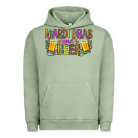 Pigment Oil Green Mardi Gras and beer Urban Hoodie - NancyCooperArtShop