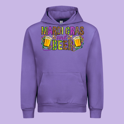 Mardi Gras And Beer Urban Hoodie Designed By Nancycooperartshop