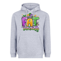 Heather Grey fat tuesday Heavyweight Hoodie - MaliasSmallBusiness
