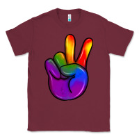 Burgundy pride peace hand Classic Tee - JahusDesignShop