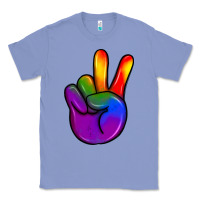 Colony Blue pride peace hand Classic Tee - JahusDesignShop