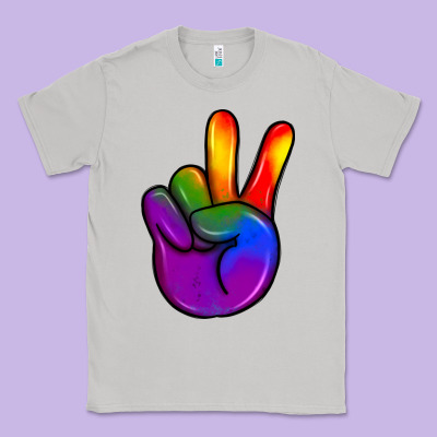 Pride Peace Hand Classic Tee Designed By Jahusdesignshop