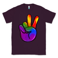 Plum pride peace hand Classic Tee - JahusDesignShop