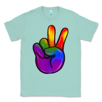 Seafoam pride peace hand Classic Tee - JahusDesignShop