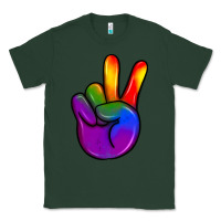 Sports Green pride peace hand Classic Tee - JahusDesignShop
