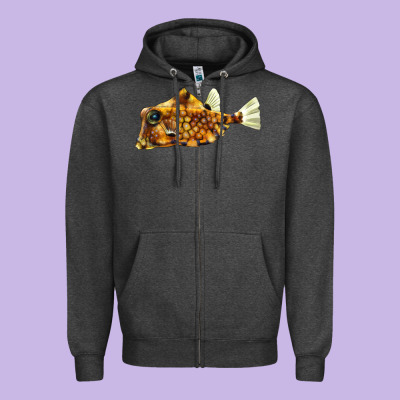 Humpback Turretfish Zipper Hoodie Designed By Lillyallendesigns