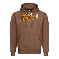 Chestnut humpback turretfish Zipper Hoodie - LillyAllenDesigns