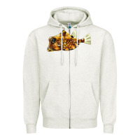 Oatmeal Heather humpback turretfish Zipper Hoodie - LillyAllenDesigns