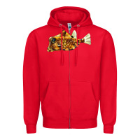 Red humpback turretfish Zipper Hoodie - LillyAllenDesigns