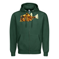 Sports Green humpback turretfish Zipper Hoodie - LillyAllenDesigns