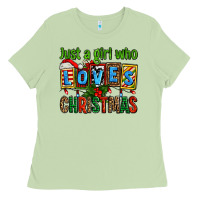 Matcha just a girl who loves christmas Ladies Tee - AdoDesignShop