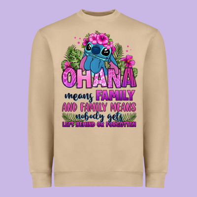 Ohana Means Family Heavyweight Sweatshirt Designed By Zillion Design Studio
