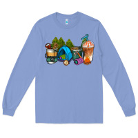 Colony Blue camp coffee cups ado Long Sleeve Tee - AdoDesignShop