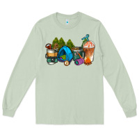 Matcha camp coffee cups ado Long Sleeve Tee - AdoDesignShop