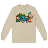 Mushroom camp coffee cups ado Long Sleeve Tee - AdoDesignShop