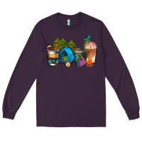 Plum camp coffee cups ado Long Sleeve Tee - AdoDesignShop