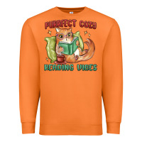 Carrot purrfect cozy reading vibes Premium Sweatshirt - MaliasSmallBusiness