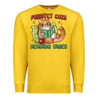 Lemon purrfect cozy reading vibes Premium Sweatshirt - MaliasSmallBusiness