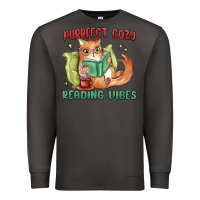 Smoke purrfect cozy reading vibes Premium Sweatshirt - MaliasSmallBusiness