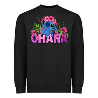 Black ohana stitch Heavyweight Sweatshirt - Zillion Design Studio