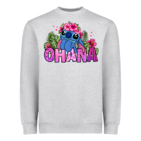 Heather Grey ohana stitch Heavyweight Sweatshirt - Zillion Design Studio