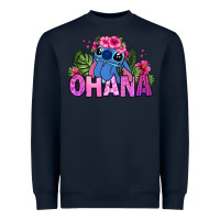 Navy ohana stitch Heavyweight Sweatshirt - Zillion Design Studio