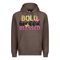 Coffee bold beautiful blessed Premium Hoodie - LillyAllenDesigns
