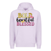 Lilac bold beautiful blessed Premium Hoodie - LillyAllenDesigns